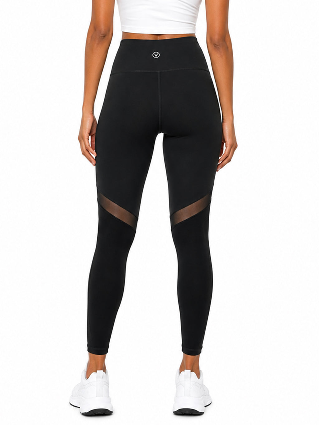 Vogo Black Leggings With Mesh Inserts