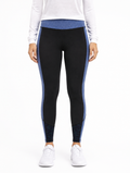 Vogo Leggings With Blue Inserts On The Sides And Band