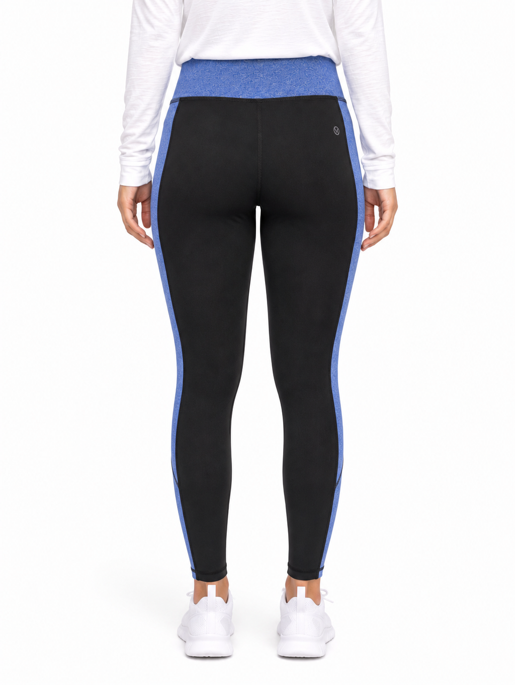 Vogo Leggings With Blue Inserts On The Sides And Band