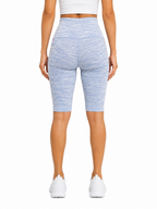 Vogo Blue Space-Dye Biker Shorts
