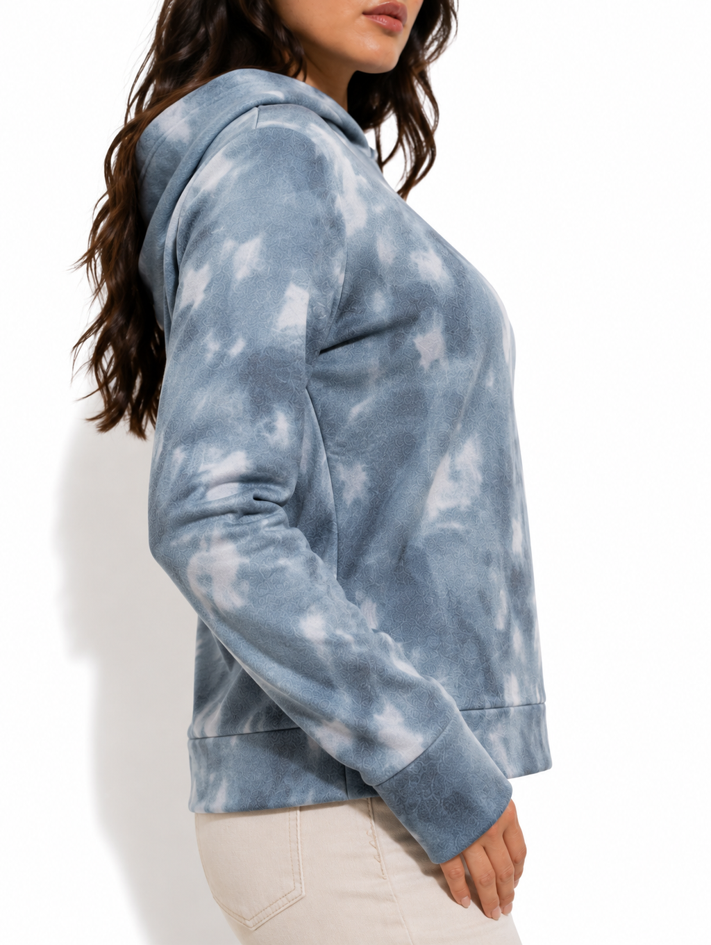 Vogo Blue Cloud Tie Dye Hoodie