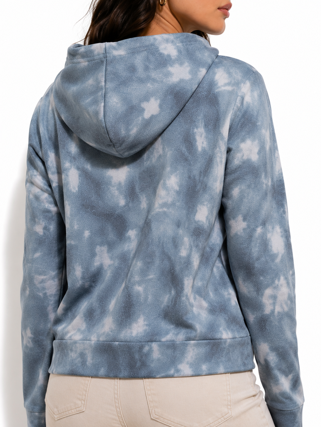 Vogo Blue Cloud Tie Dye Hoodie