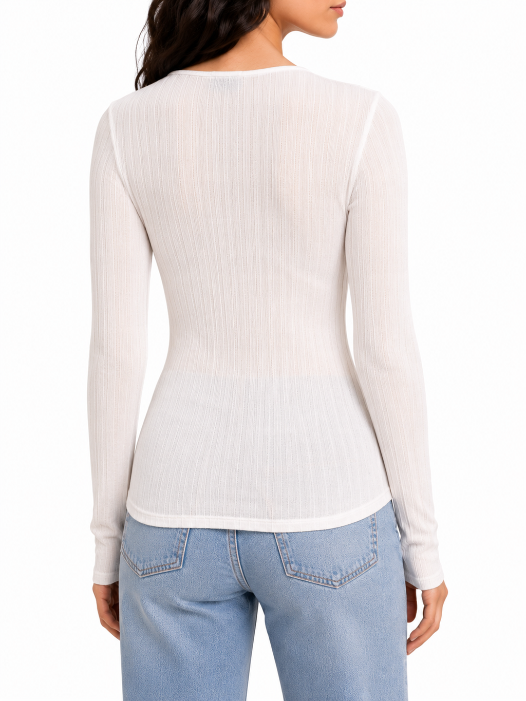Zenana Long Sleeve Henley Button Top
