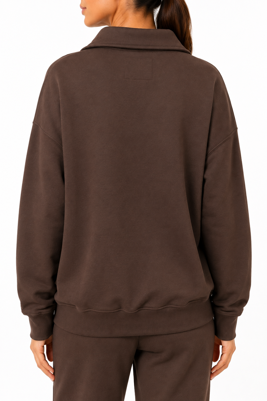 Zenana Johnny Collar Sweatshirt