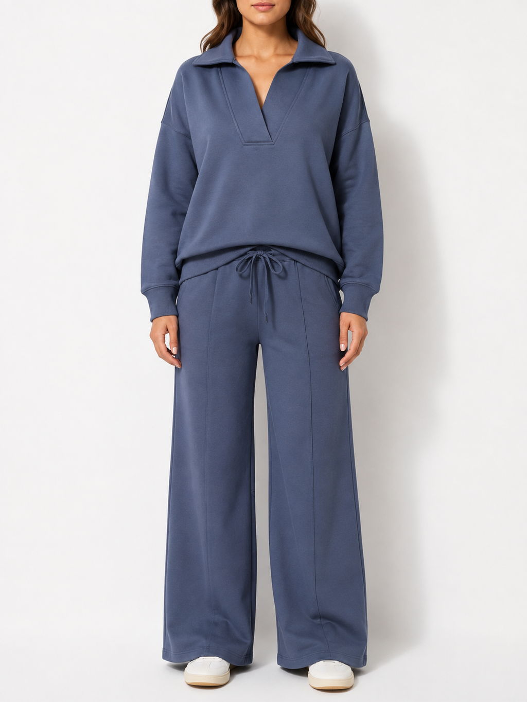 Zenana Johnny Collar Sweatshirt