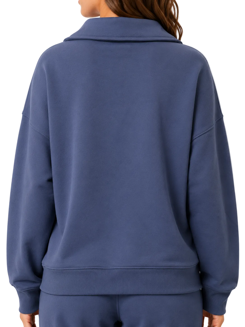 Zenana Johnny Collar Sweatshirt