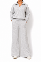 Zenana Johnny Collar Sweatshirt