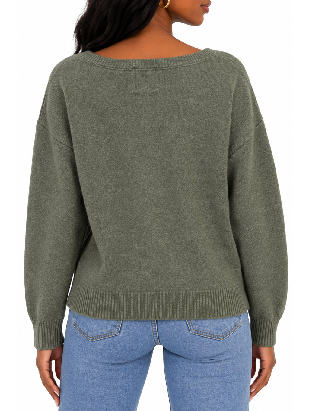 Graphic Camo Star Pullover Sweater – Oversized Fit