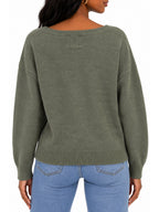 Graphic Camo Star Pullover Sweater – Oversized Fit