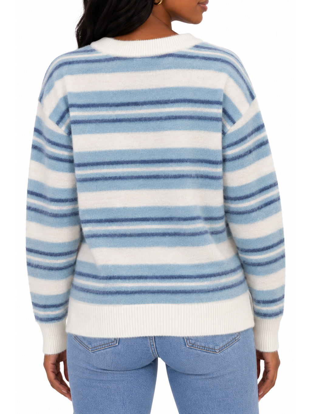 Brushed Stripe Pullover Sweater