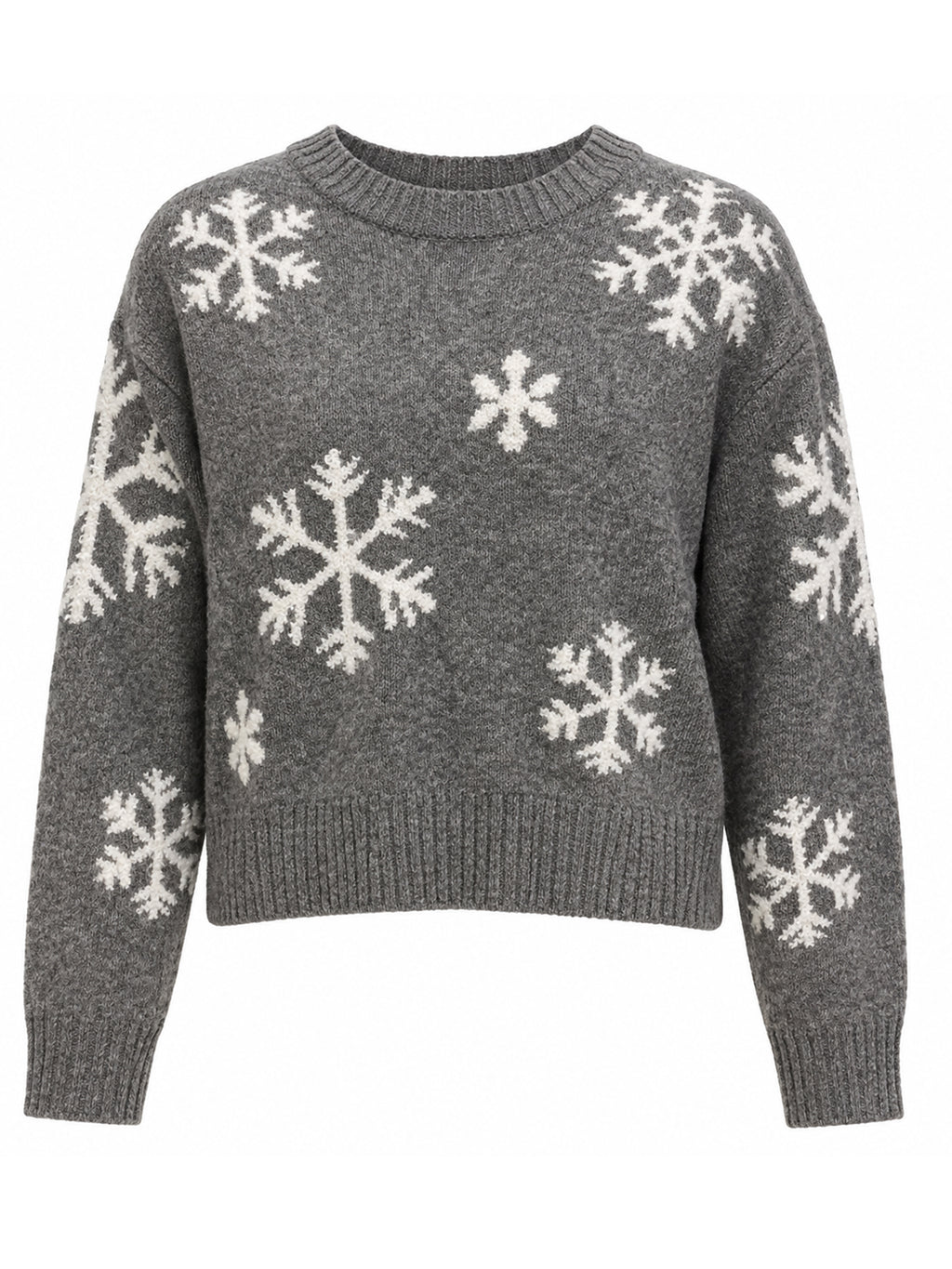 Girls Gray Snowflake Sweater with Sock Set