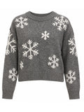Girls Gray Snowflake Sweater with Sock Set