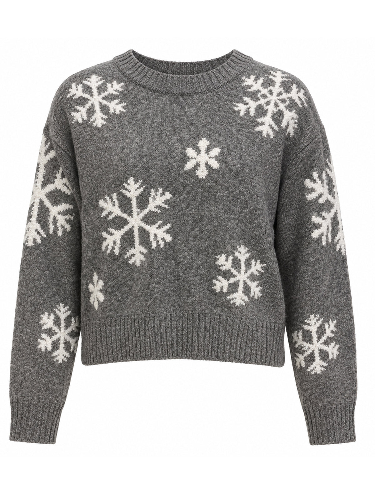 Girls Gray Snowflake Sweater with Sock Set