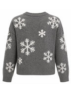 Girls Gray Snowflake Sweater with Sock Set