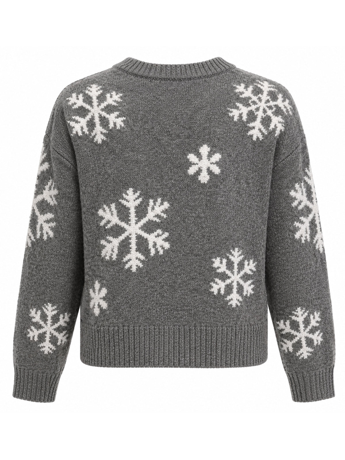 Girls Gray Snowflake Sweater with Sock Set
