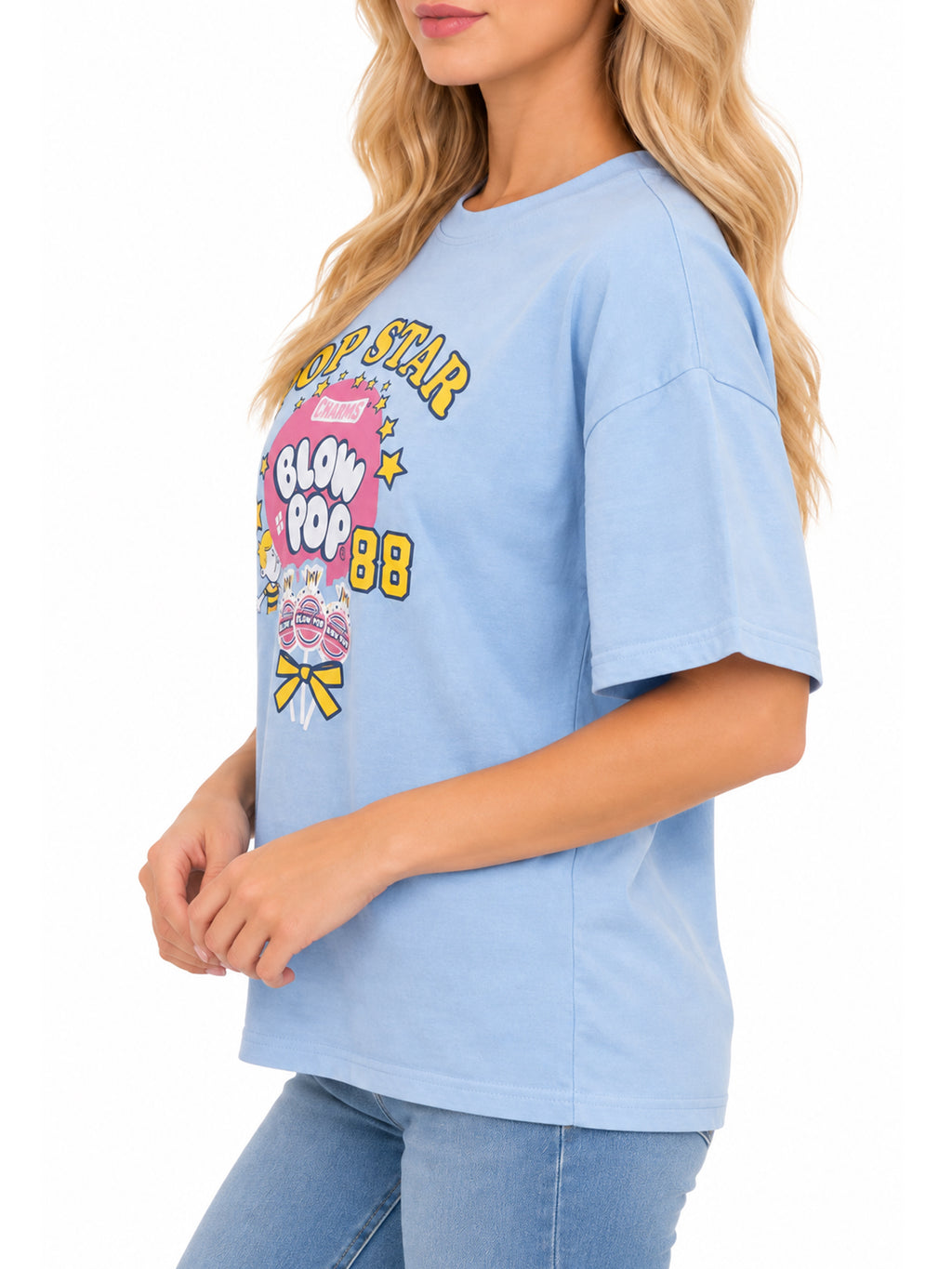 Charms Blow Pop Star 88 Oversized Graphic Tee