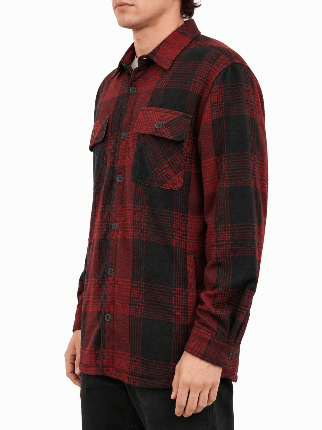Camo Print Button Up Shirt Jacket - Label Shopper