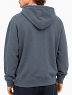 Charcoal Gray Solid Zip Hoodie - Label Shopper