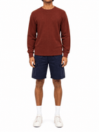Green Waffle Knit Crew Neck Long Sleeve - Label Shopper