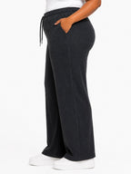 Plus Size Women's Drawstring Wide-Leg Pants - Label Shopper