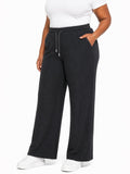 Plus Size Women's Drawstring Wide-Leg Pants - Label Shopper