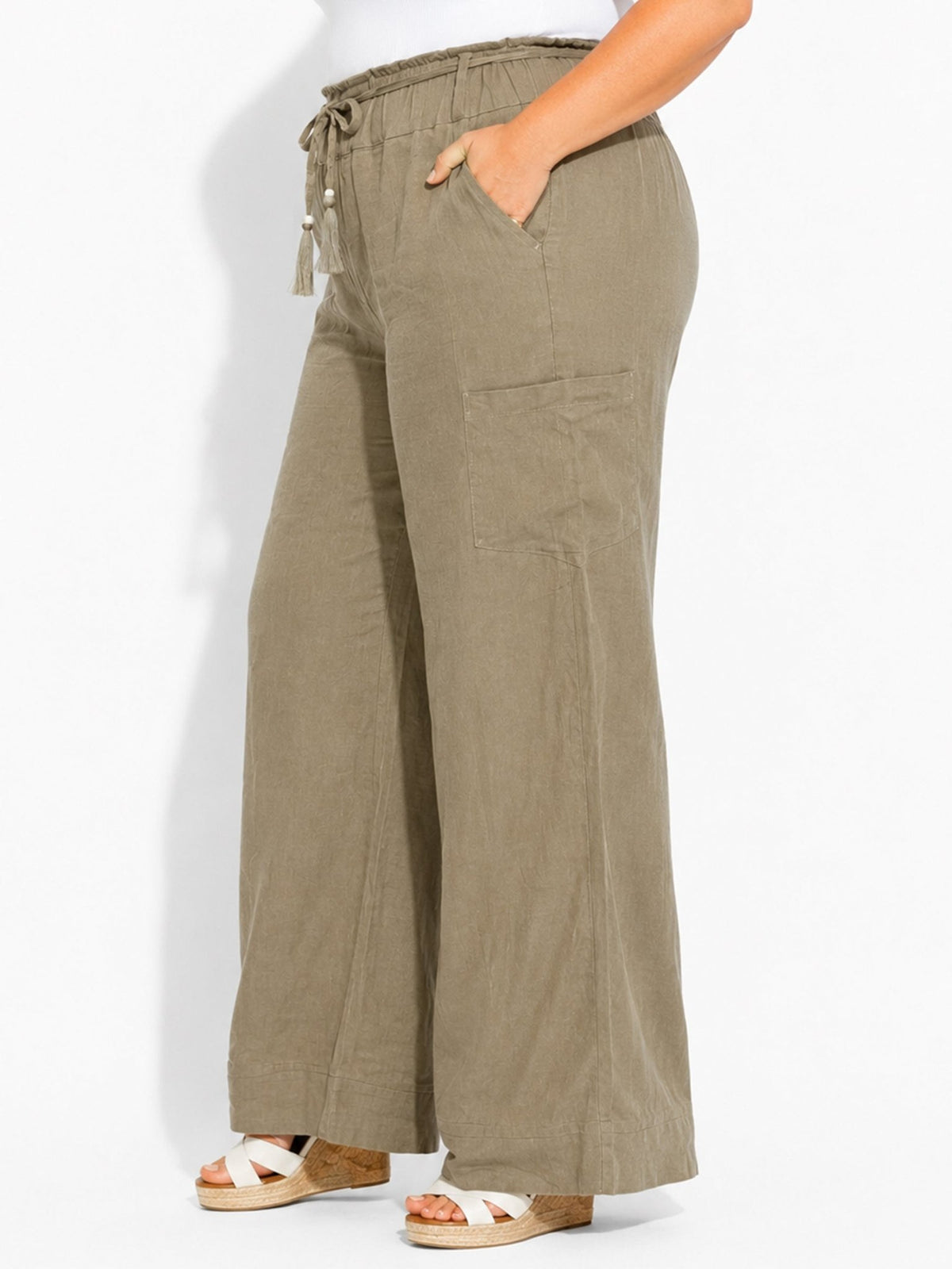 Plus Size Women's Wide Leg Pull On - Label Shopper