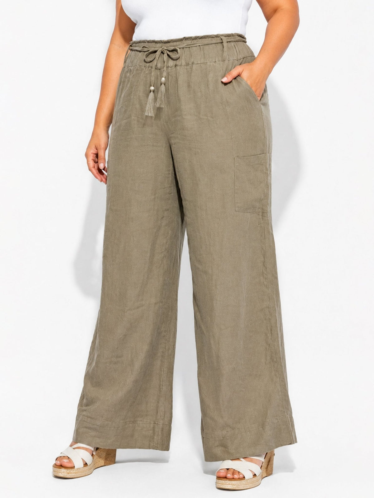 Plus Size Women's Wide Leg Pull On - Label Shopper