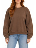 Pullover Sweatshirt with Star Applique Sleeves - Label Shopper