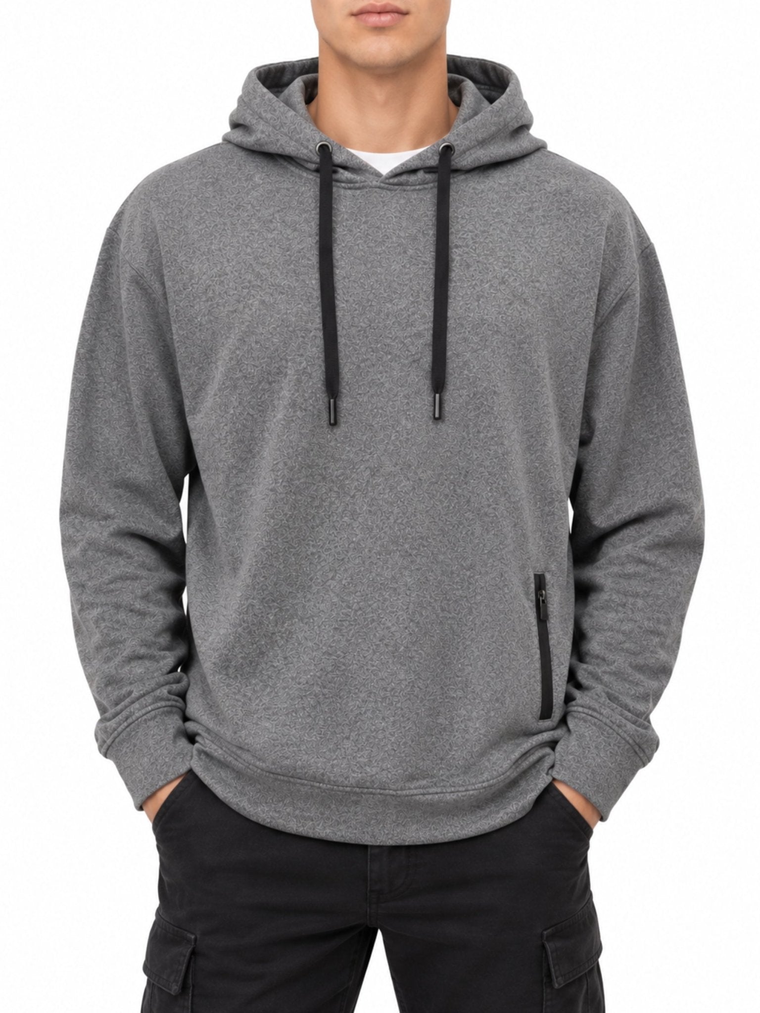 True Essentials Tricot Pullover Hoodie - Label Shopper