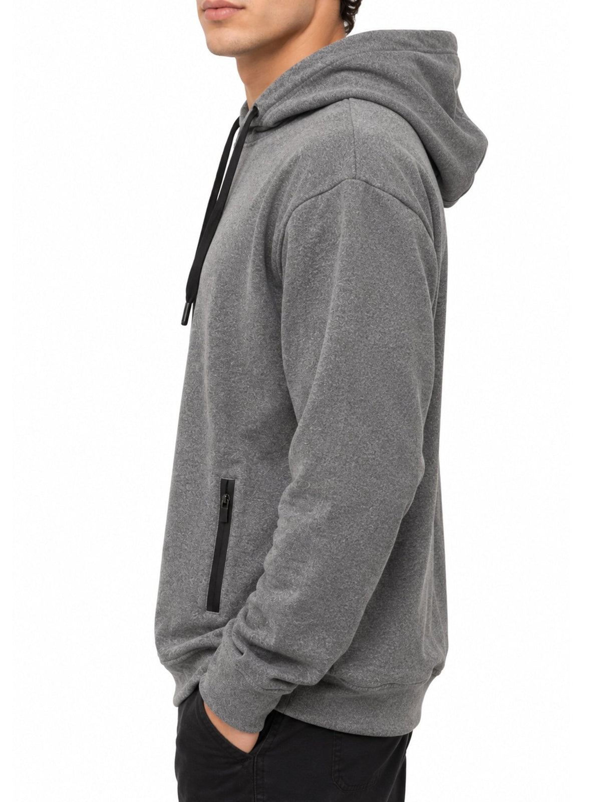 True Essentials Tricot Pullover Hoodie - Label Shopper