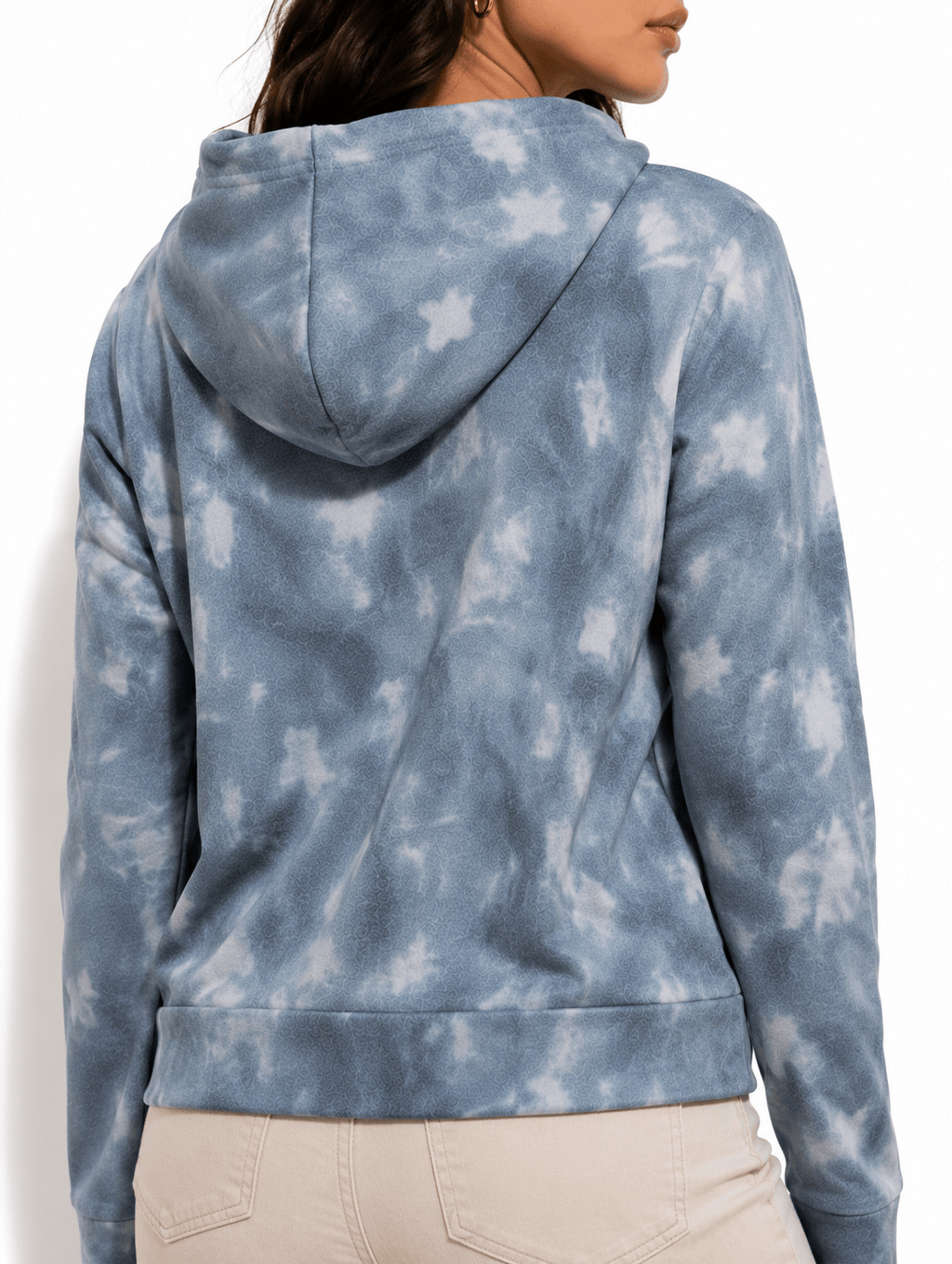 Vogo Blue Cloud Tie Dye Hoodie - Label Shopper