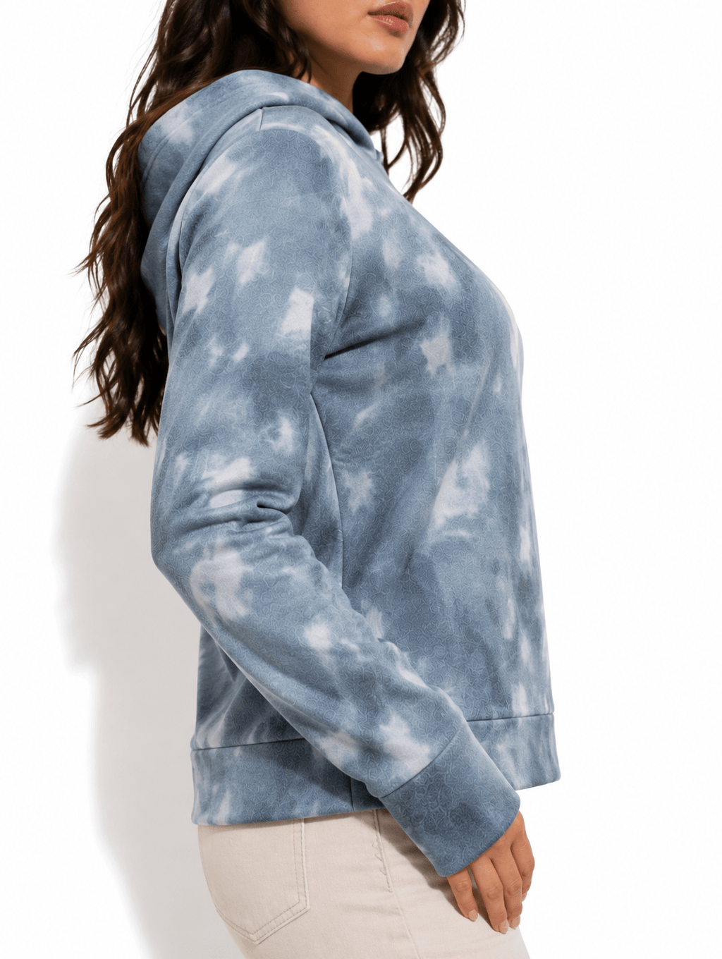 Vogo Blue Cloud Tie Dye Hoodie - Label Shopper