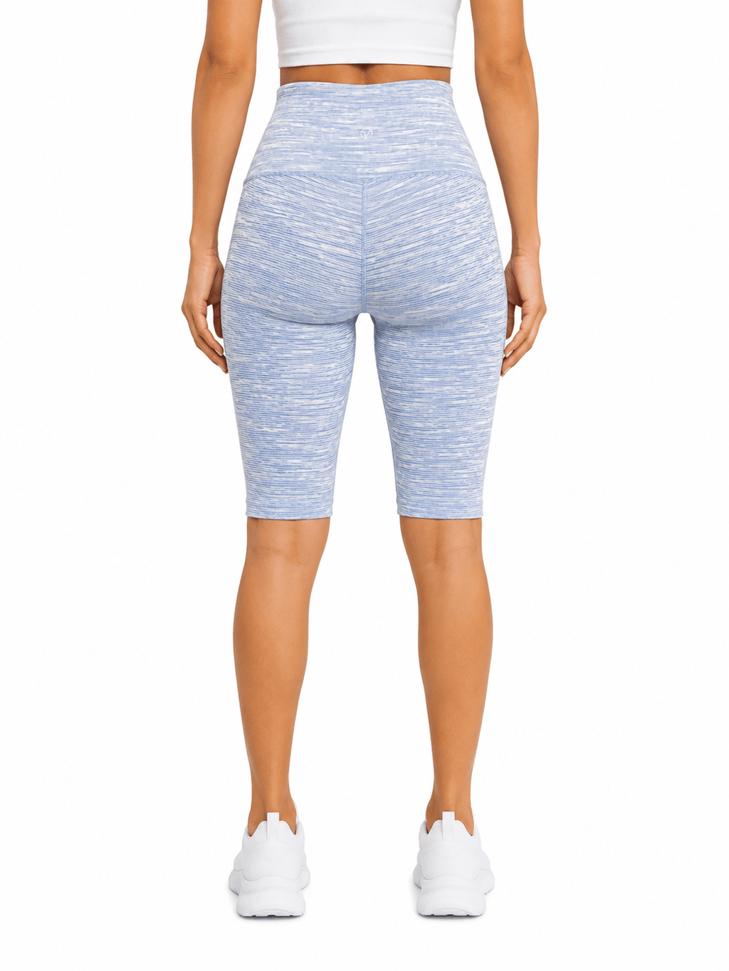 Vogo Blue Space-Dye Biker Shorts - Label Shopper
