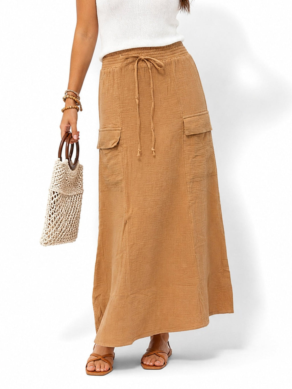Women's Cargo Maxi Skirt - Label Shopper