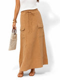 Women's Cargo Maxi Skirt - Label Shopper