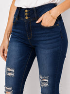 Women's High-Rise Distressed Skinny Jeans - Label Shopper
