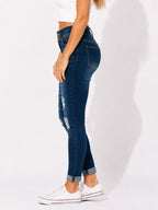 Women's High-Rise Distressed Skinny Jeans - Label Shopper