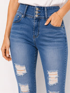 Women's High-Rise Distressed Skinny Jeans - Label Shopper