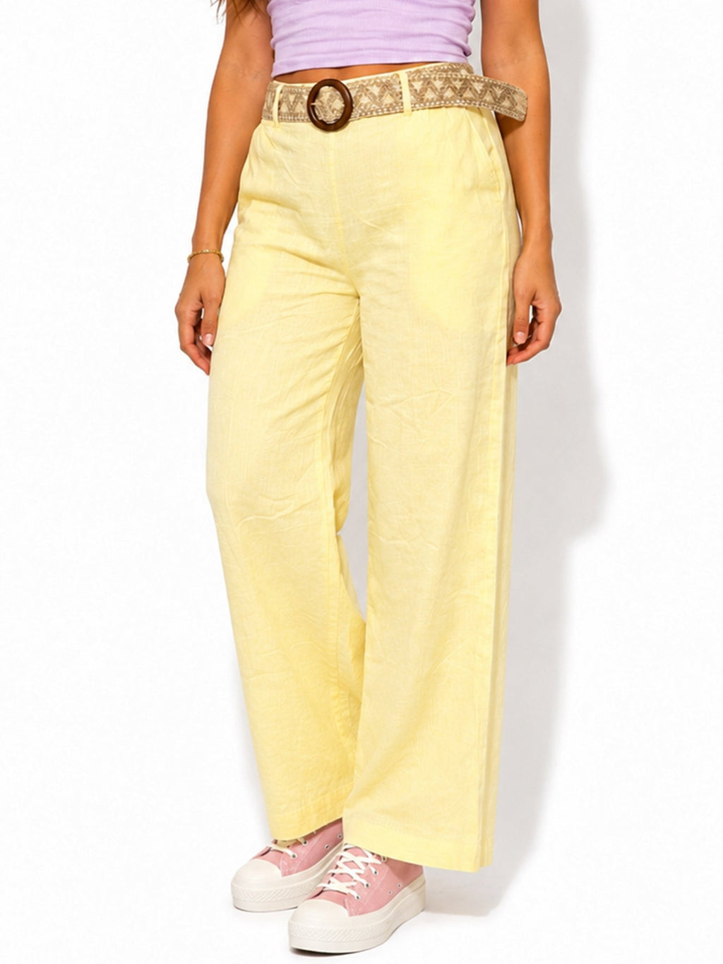 Women's Textured Wide-Leg Pants - Label Shopper