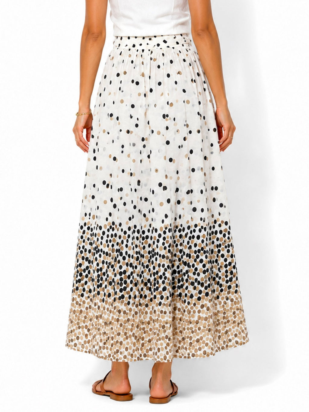 Women's Tie-Waist Printed Maxi Skirt - Label Shopper