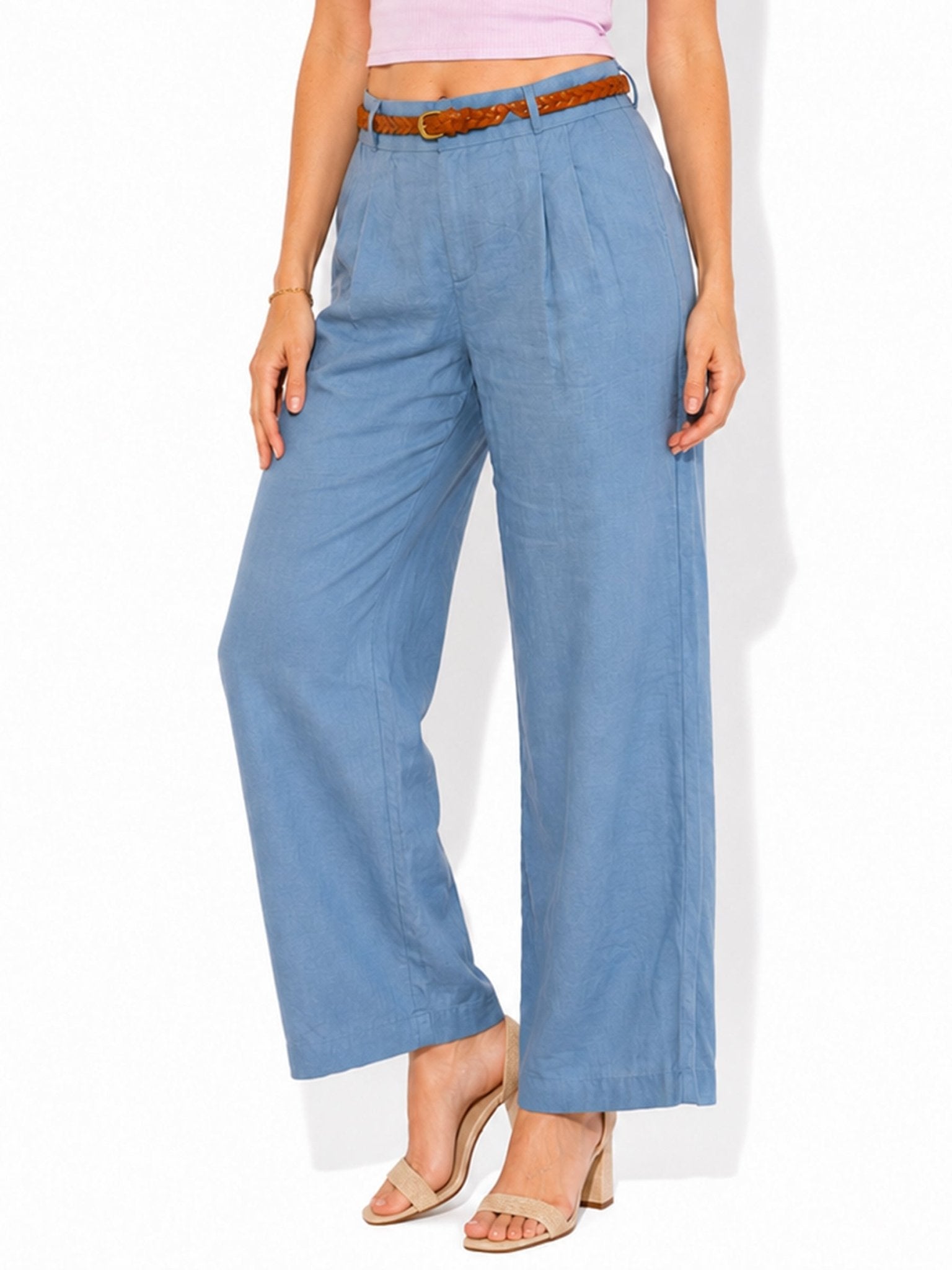 Women's Wide-Leg Cropped Pants - Label Shopper