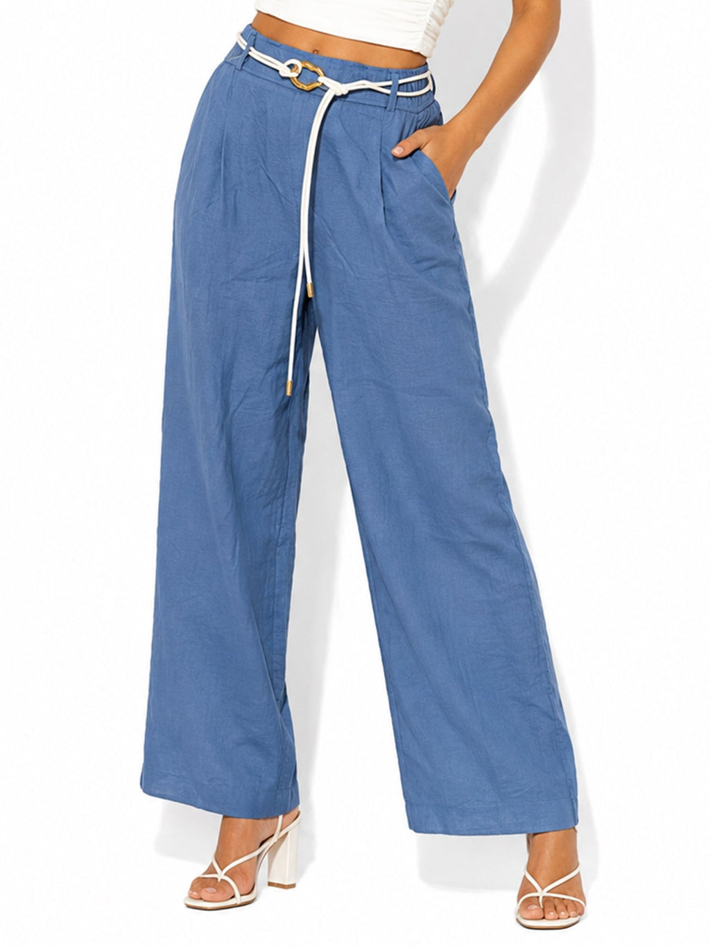 Women's Wide-Leg Pleated Pants - Label Shopper