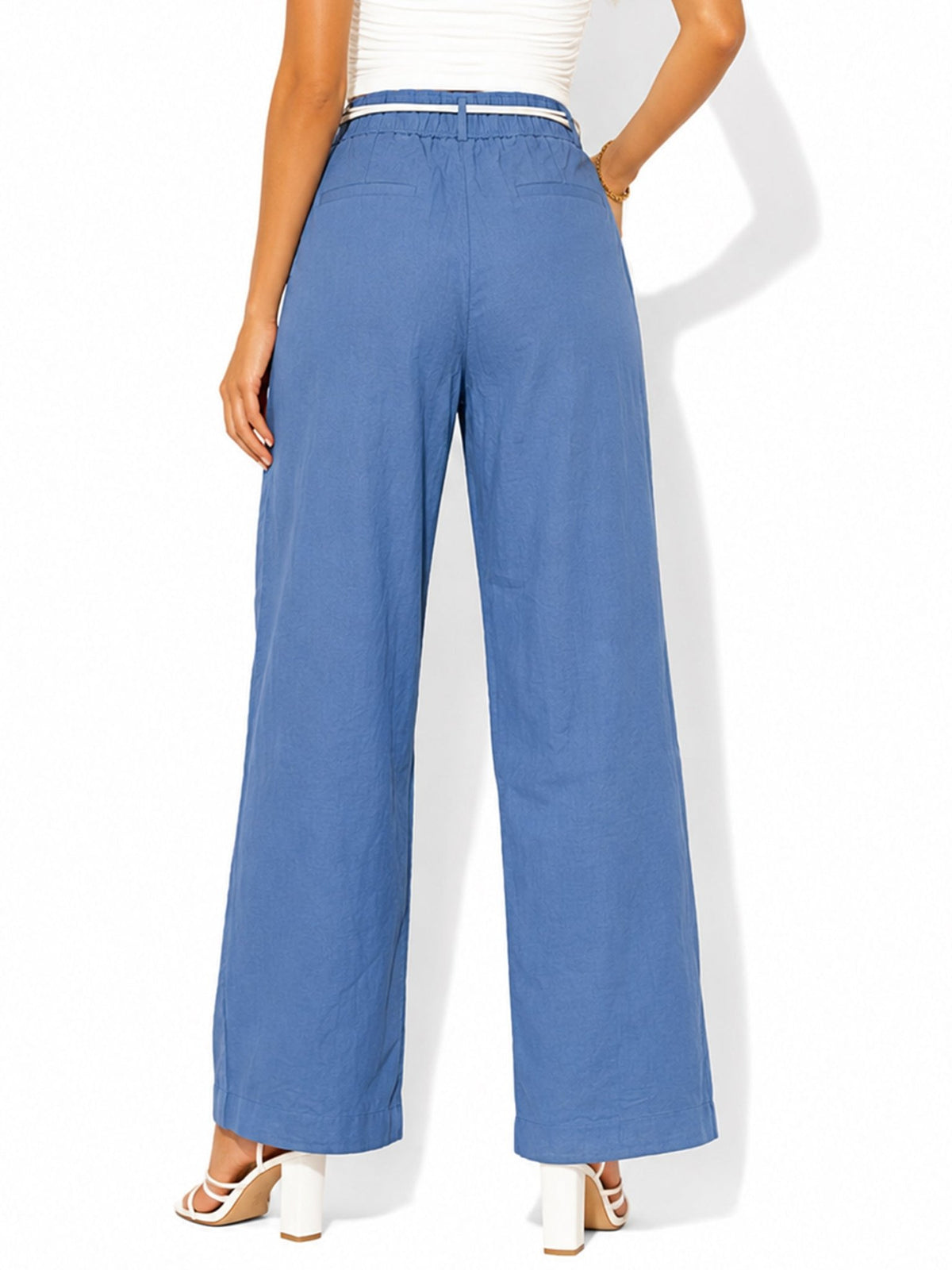 Women's Wide-Leg Pleated Pants - Label Shopper