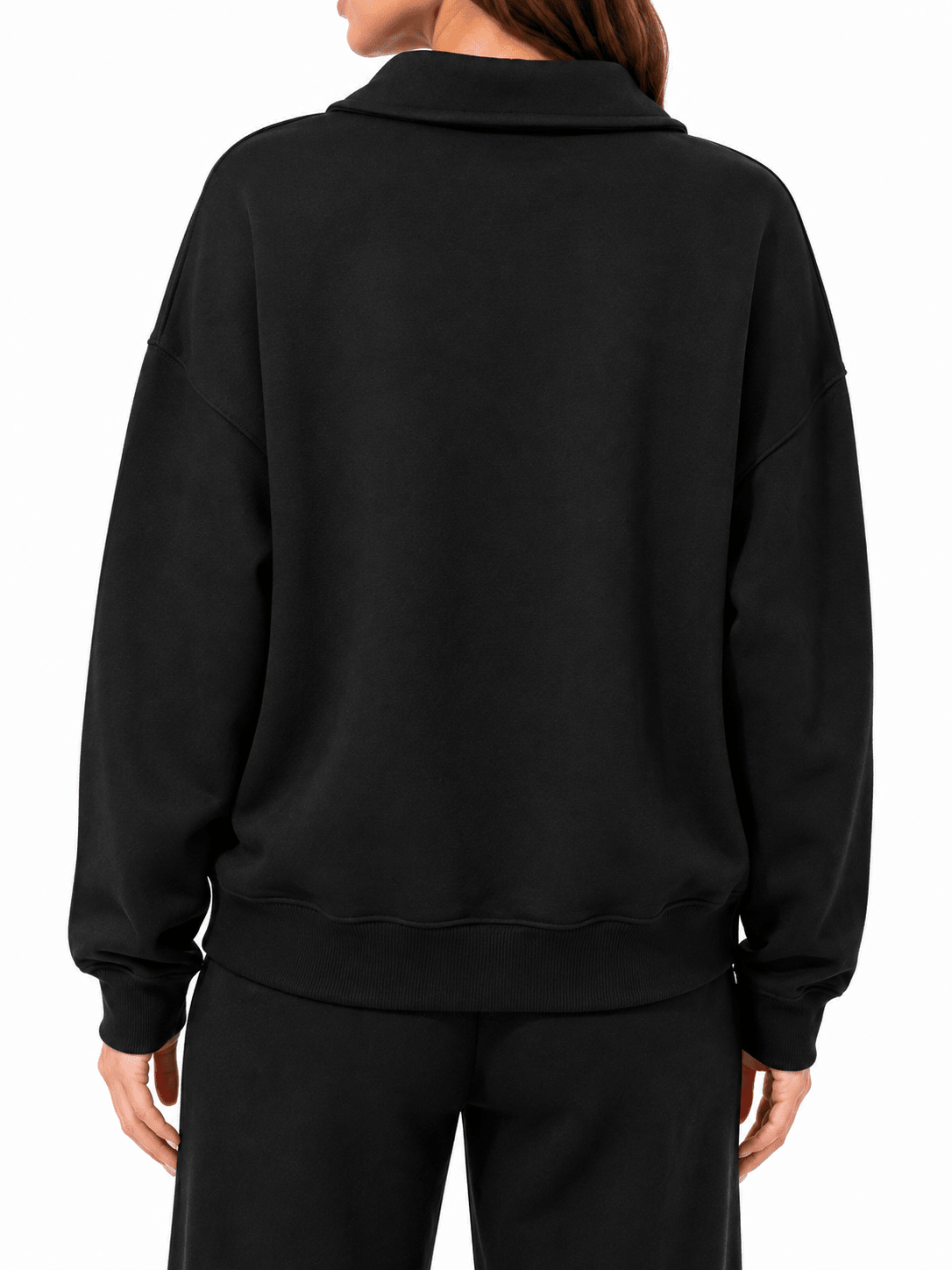 Zenana Johnny Collar Sweatshirt - Label Shopper