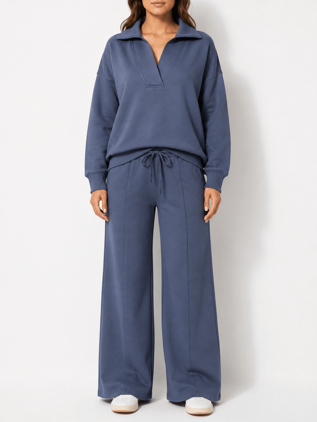 Zenana Johnny Collar Sweatshirt - Label Shopper