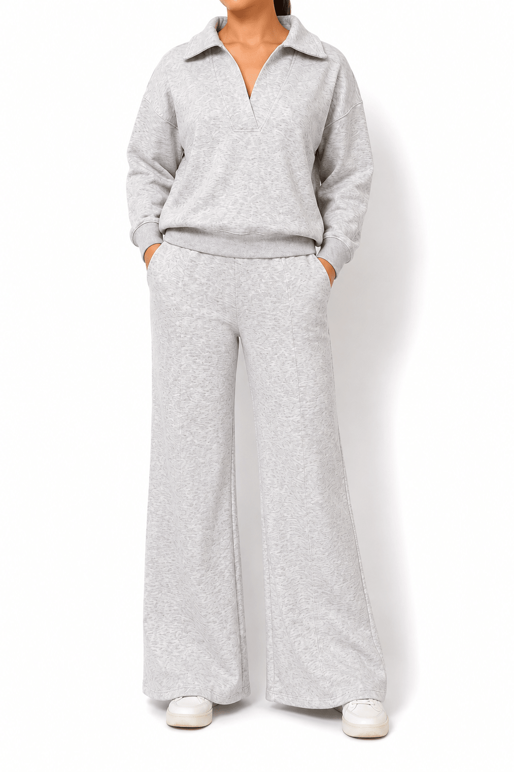 Zenana Johnny Collar Sweatshirt - Label Shopper