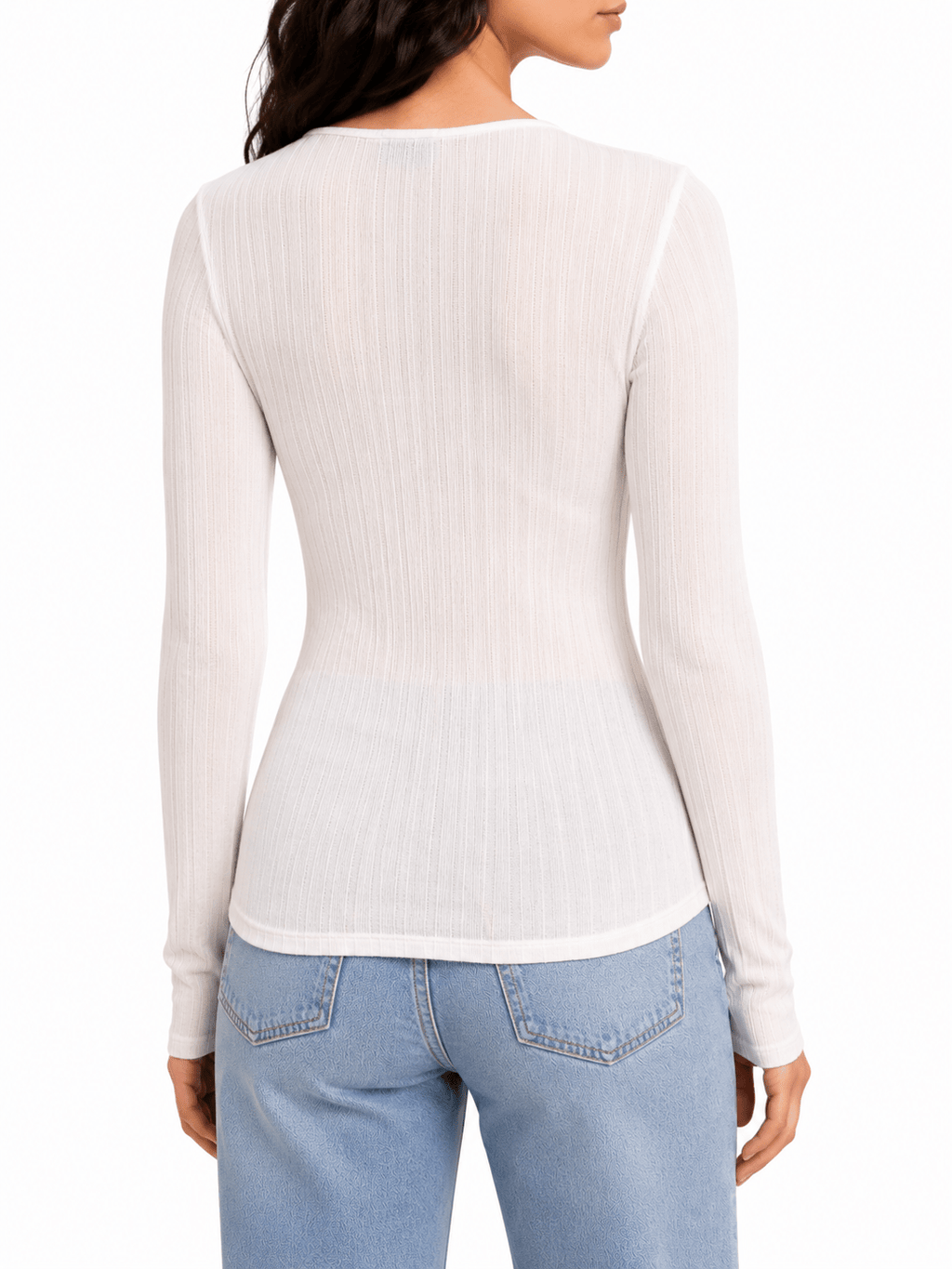 Zenana Long Sleeve Henley Button Top - Label Shopper
